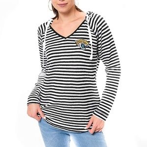 NFL Jacksonville Jaguars V-Neck Striped Hoody